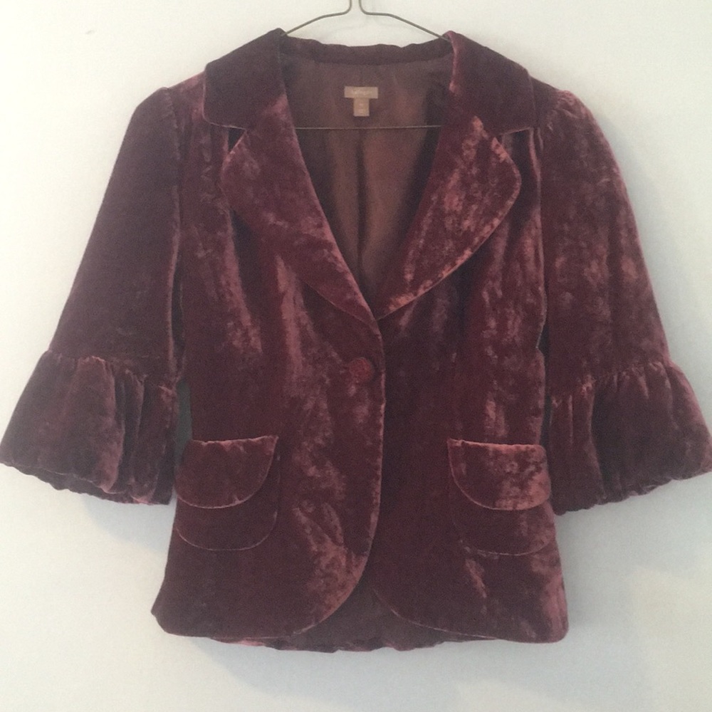 Halogen Velvet Bell Sleeve Blazer